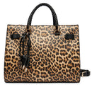 Mittelgroße Damen-Henkeltasche LIU JO mit Animal-Print mit Anhänger