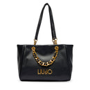 Shopping Bag Media Donna LIU JO Nera con Catena Decorativa