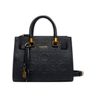 Borsa Donna a Mano Small LIU JO in Ecopelle Nera con Logo in Rilievo All Over
