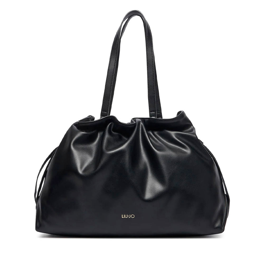 Shopping Bag Donna LIU JO linea Riccy Grande in Ecopelle Liscia Nera