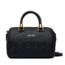 Bauletto Donna a Mano Small LIU JO in Ecopelle Nera con Logo Embossed