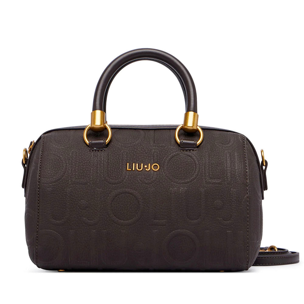 Bauletto Donna a Mano Small LIU JO in Ecopelle Marrone Scuro con Logo Embossed