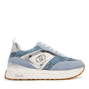 Sneakers Platform Donna LIU JO Maxi Wonder 97 in Denim Stampa Floreale Azzurro