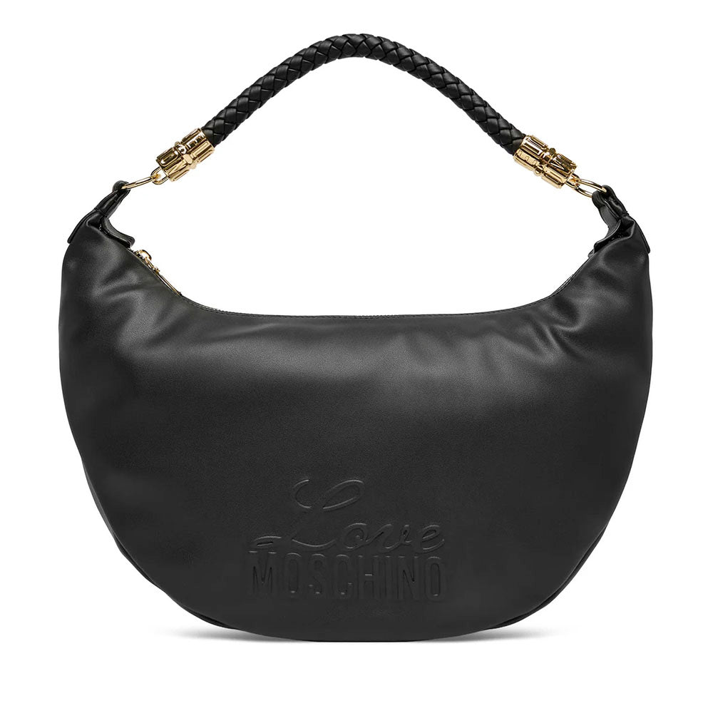 Hobo Bag Donna LOVE MOSCHINO in Ecopelle Nera