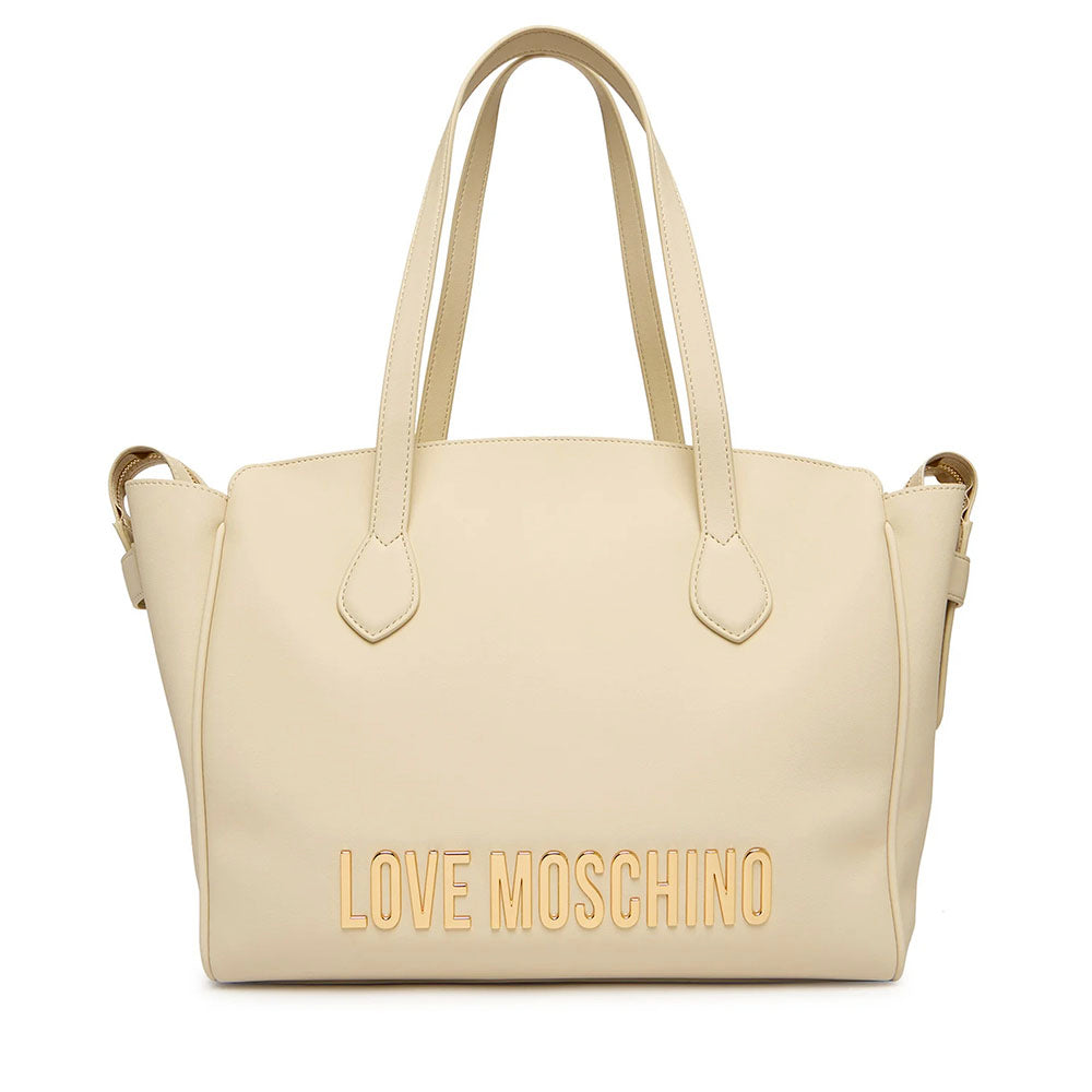 Shopping Bag Donna con Pochette LOVE MOSCHINO linea Bold Bag Avorio