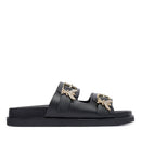 Ciabatte Doppia Fascia PATRIZIA PEPE Girl linea Fly Birkilux in Pelle Nera