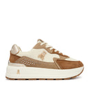 Sneakers Running PATRIZIA PEPE Girl linea Fly Run in Pelle e Suede Taupe Off White