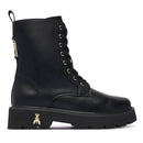 Anfibi PATRIZIA PEPE Girl linea Fly Cult Strass in Pelle Nera