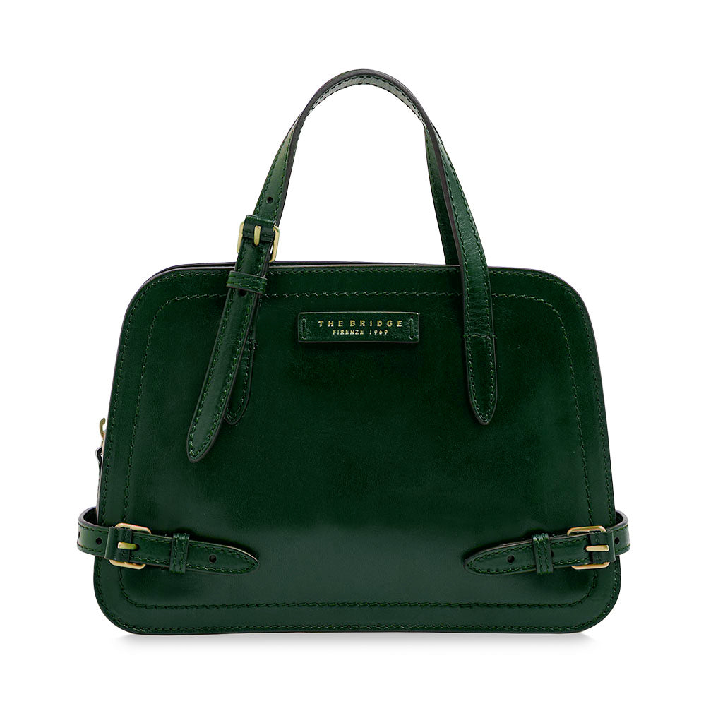 Borsa Donna a Mano THE BRIDGE linea Monica in Pelle Verde Pino