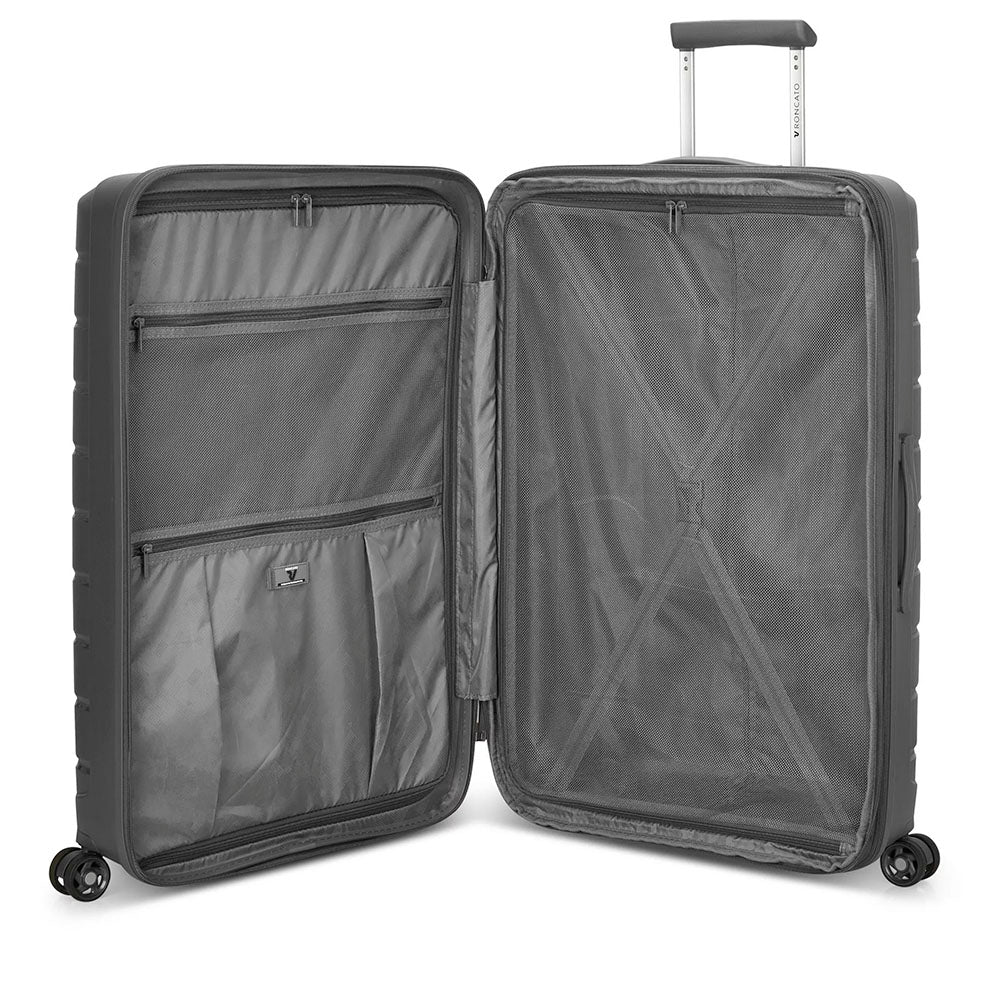 Trolley Rigido Grande Espandibile 4 Ruote RONCATO Linea B-Flying colore Antracite