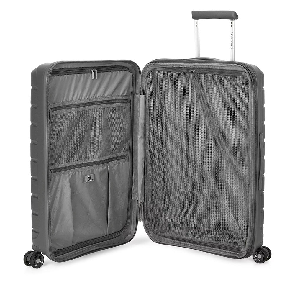 Trolley Rigido Medio Espandibile 4 Ruote RONCATO Linea B-Flying colore Antracite