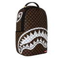 Zaino Unisex SPRAYGROUND stampa Brown and Cream Drip Check Shark