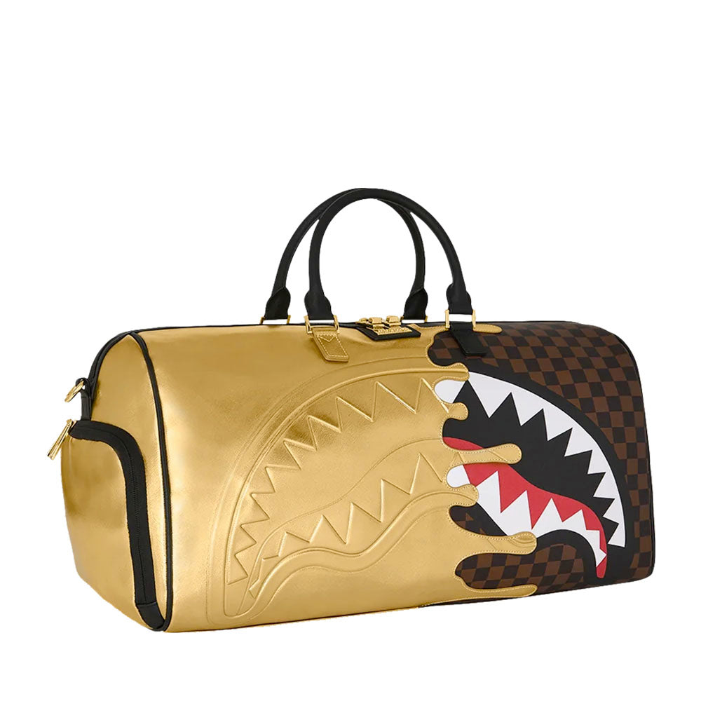 Borsone Weekend SPRAYGROUND stampa Sharks in Paris Gold Drip