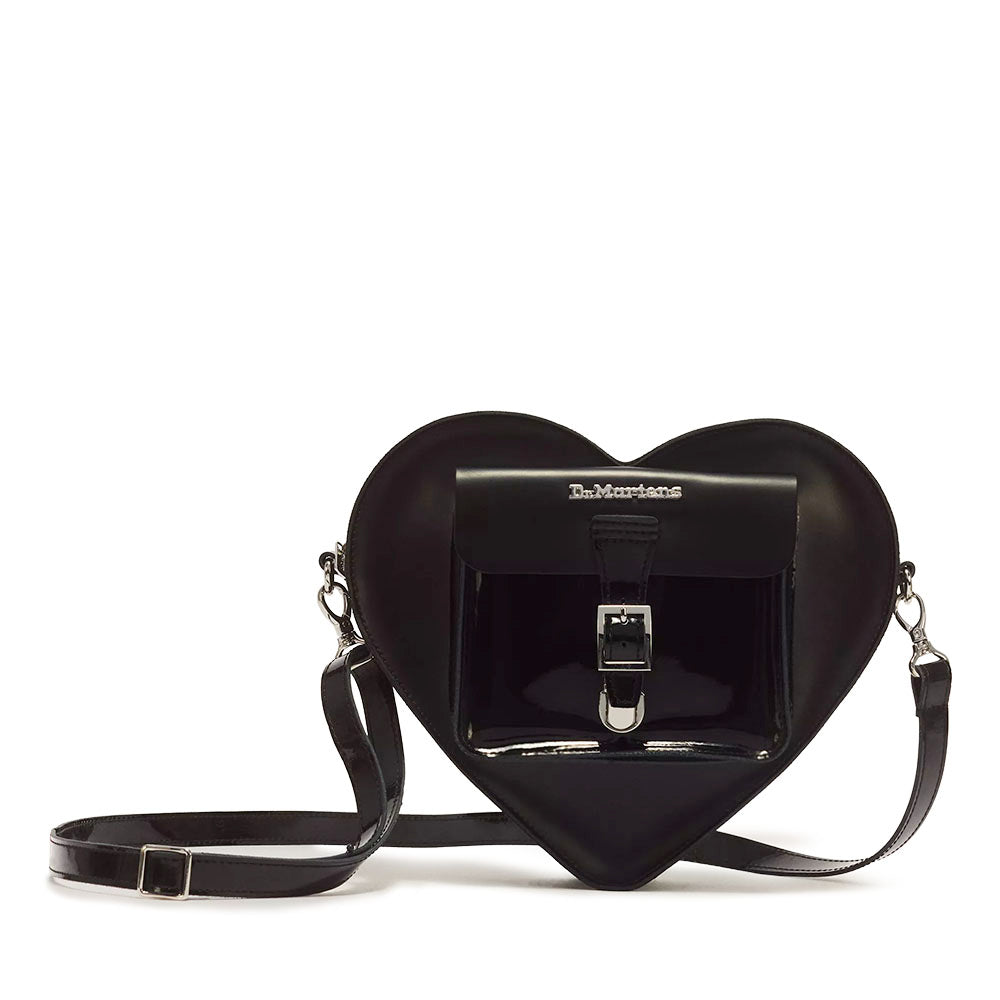 Borsa Donna a Cuore DR. MARTENS linea Kiev in Pelle Smooth Nero