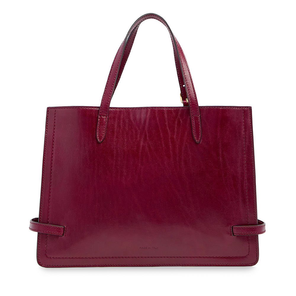Shopping Bag Donna THE BRIDGE linea Monica in Pelle Rosso Barolo