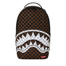 Zaino Unisex SPRAYGROUND stampa Brown and Cream Drip Check Shark