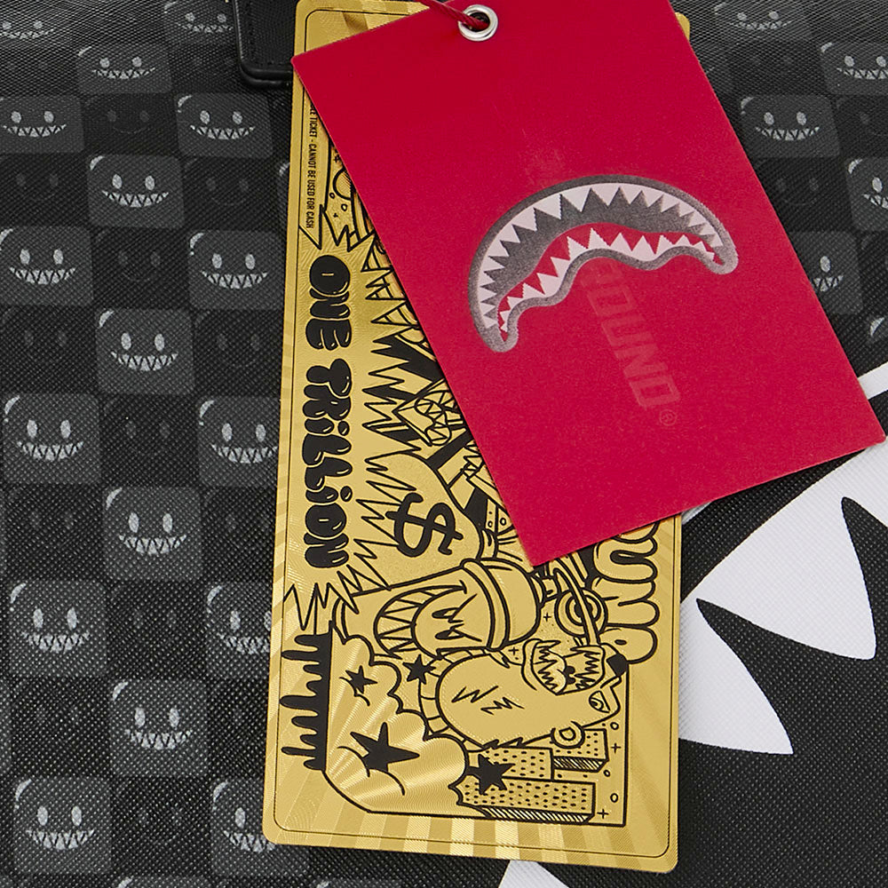 Borsone Weekend SPRAYGROUND stampa Sharks in Paris WTF Bubbly Black Check