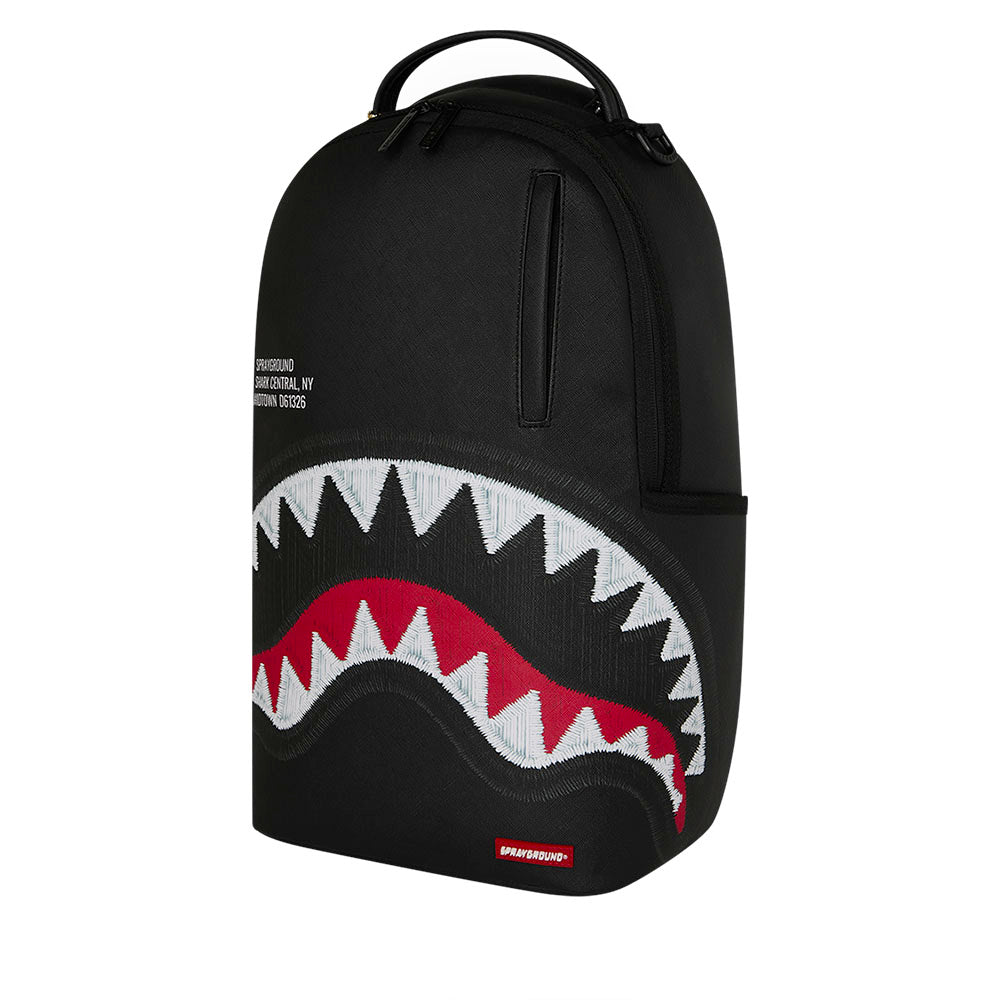 Zaino Unisex SPRAYGROUND stampa Shark Central Black Embroidered Shark