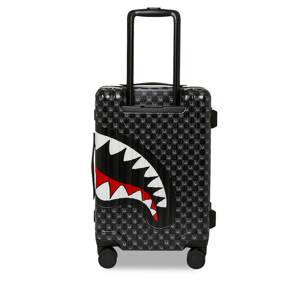 Sprayground Sharks in Paris WTF Bubbly Black Check Trolley – Unisex, Schwarz