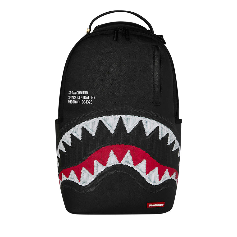 Zaino Unisex SPRAYGROUND stampa Shark Central Black Embroidered Shark