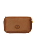 THE BRIDGE Herren-Schlüsselanhänger mit Reißverschluss aus braunem Leder, hergestellt in Italien