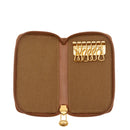 THE BRIDGE Herren-Schlüsselanhänger mit Reißverschluss aus braunem Leder, hergestellt in Italien