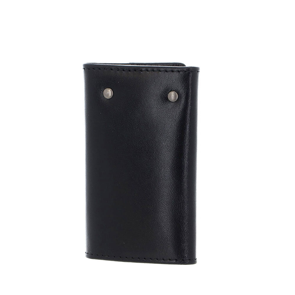 THE BRIDGE Giacomo Line Herren-Schlüsselanhänger mit Knopf aus schwarzem Leder