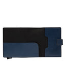 Porta Carte con Clip THE BRIDGE linea Story in Pelle Blu con RFID