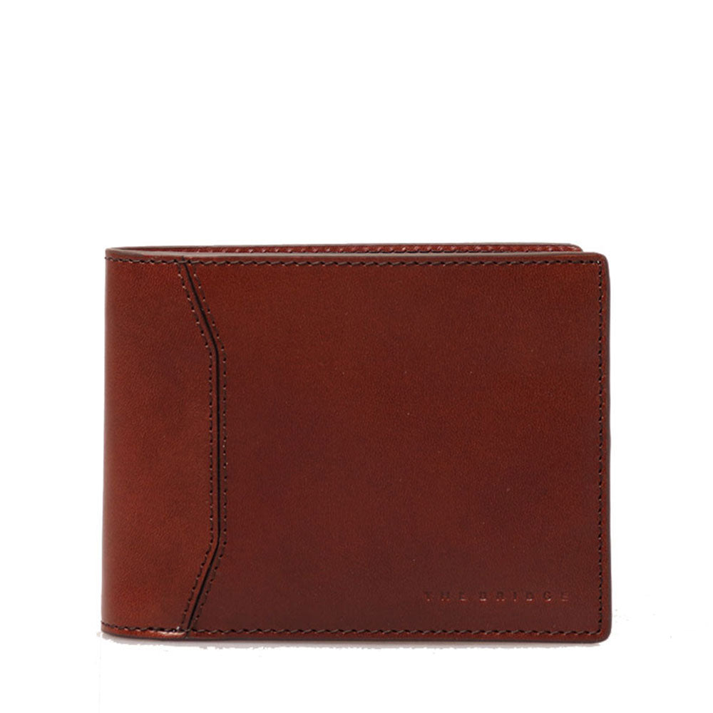 Portafoglio Uomo con Portamonete con Zip THE BRIDGE linea Filippo in Pelle Marrone