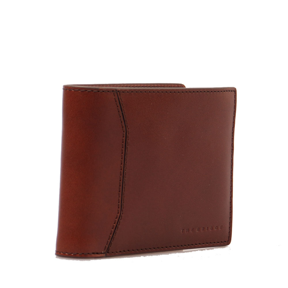 Portafoglio Uomo con Portamonete con Zip THE BRIDGE linea Filippo in Pelle Marrone
