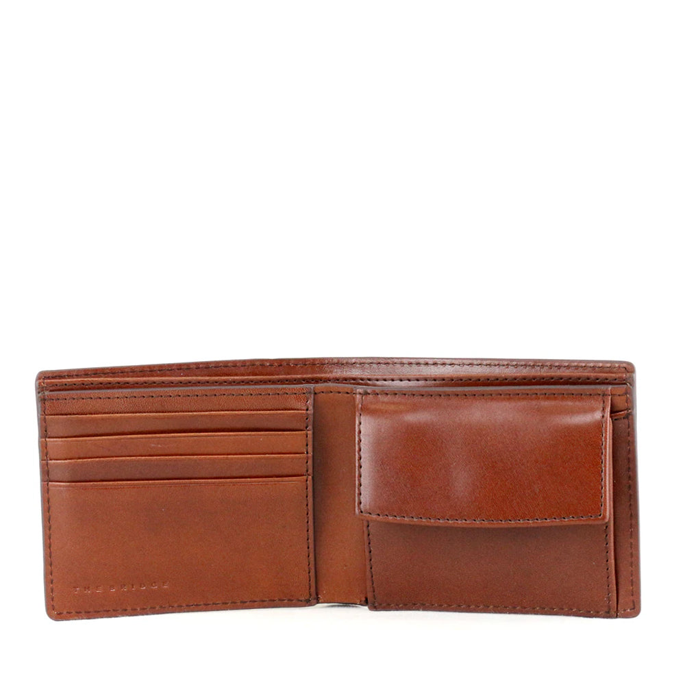 Portafoglio Uomo con Portamonete THE BRIDGE linea Filippo in Pelle Marrone