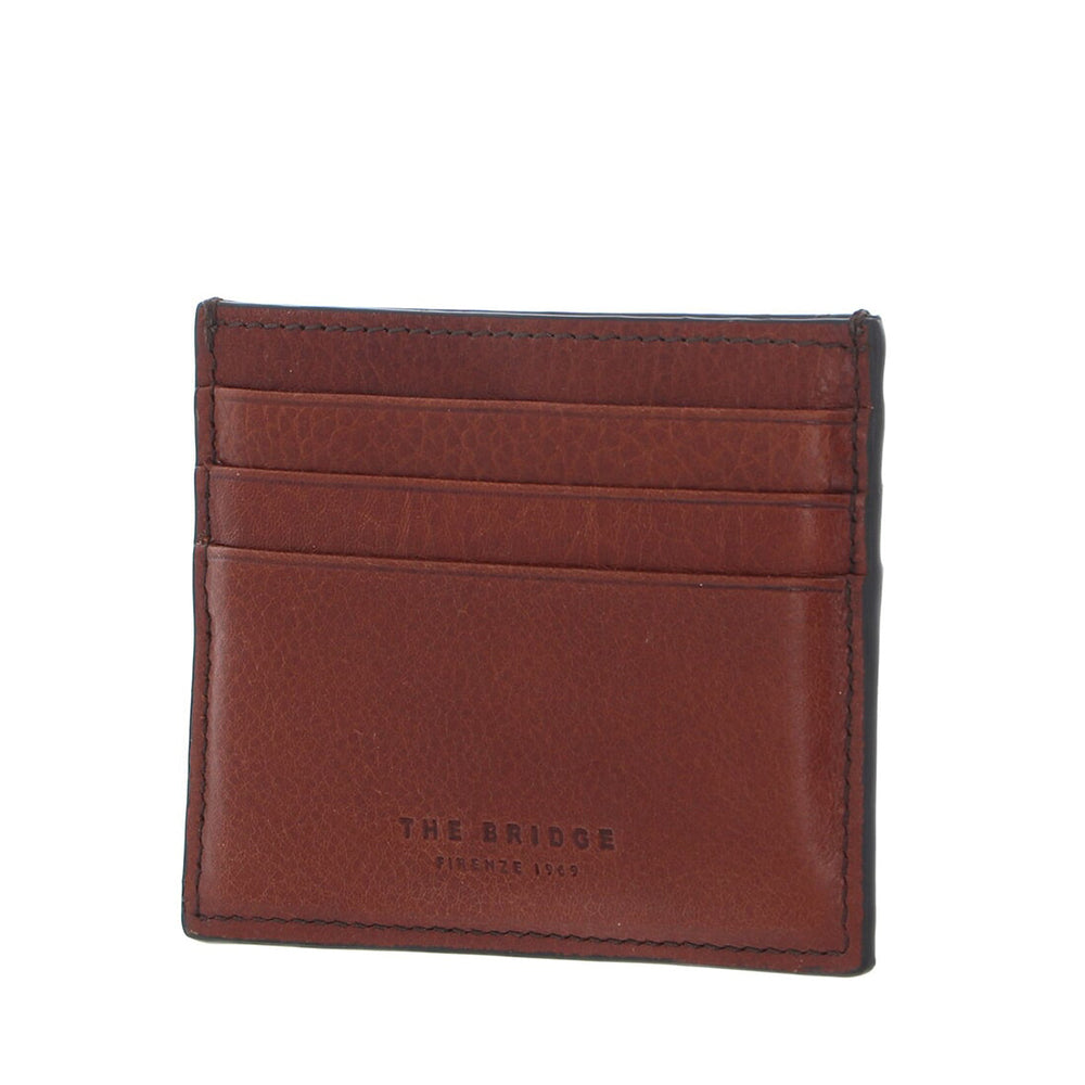 Portatessere Uomo THE BRIDGE linea Fabio in Pelle Marrone