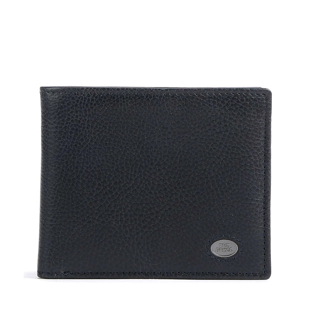 Portafoglio Uomo Portacarte THE BRIDGE linea Fabio in Pelle Blu Navy