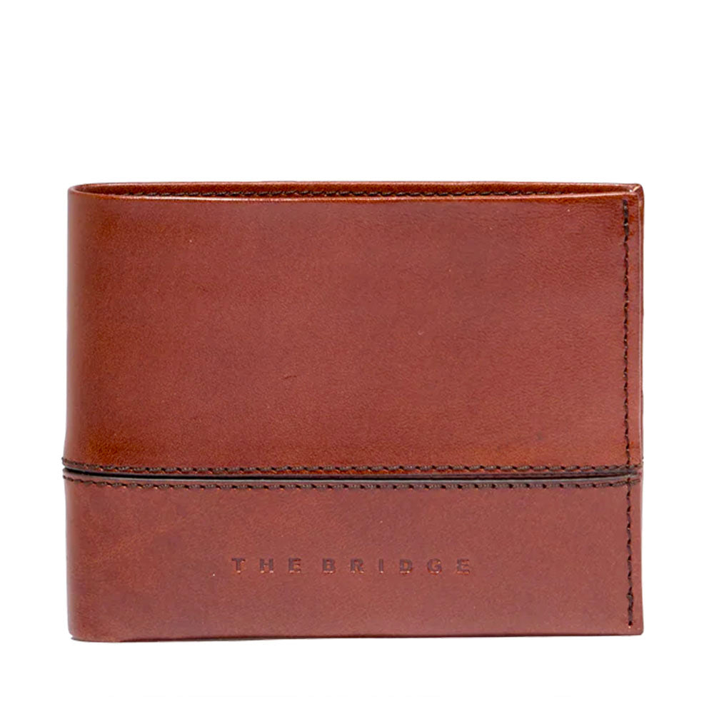 Herrenbrieftasche mit Geldbörse THE BRIDGE Damiano-Linie aus braunem Leder