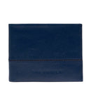 Herrenbrieftasche mit Geldbörse THE BRIDGE Damiano-Linie aus blauem Leder