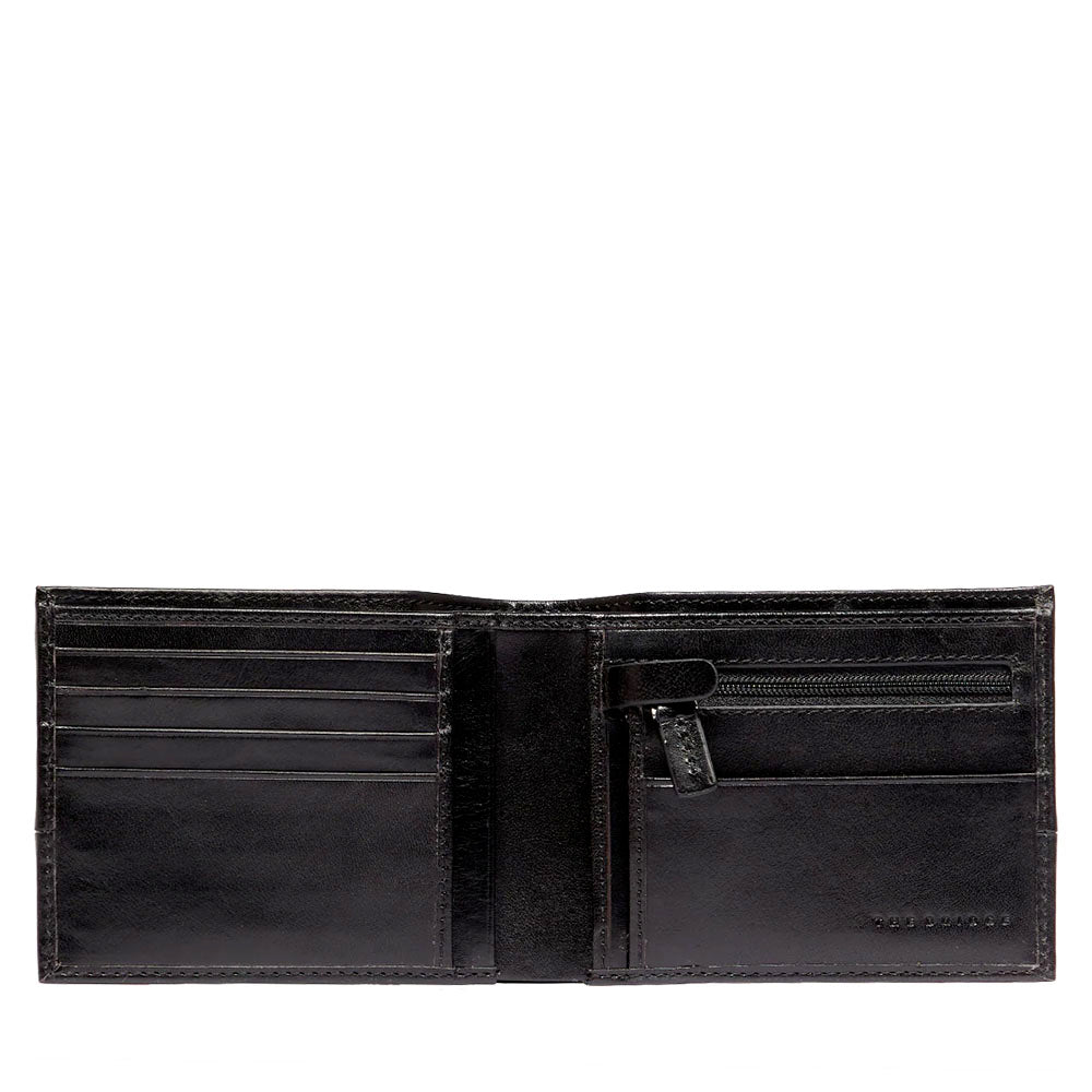 Herrenbrieftasche mit Geldbörse THE BRIDGE Damiano-Linie aus schwarzem Leder