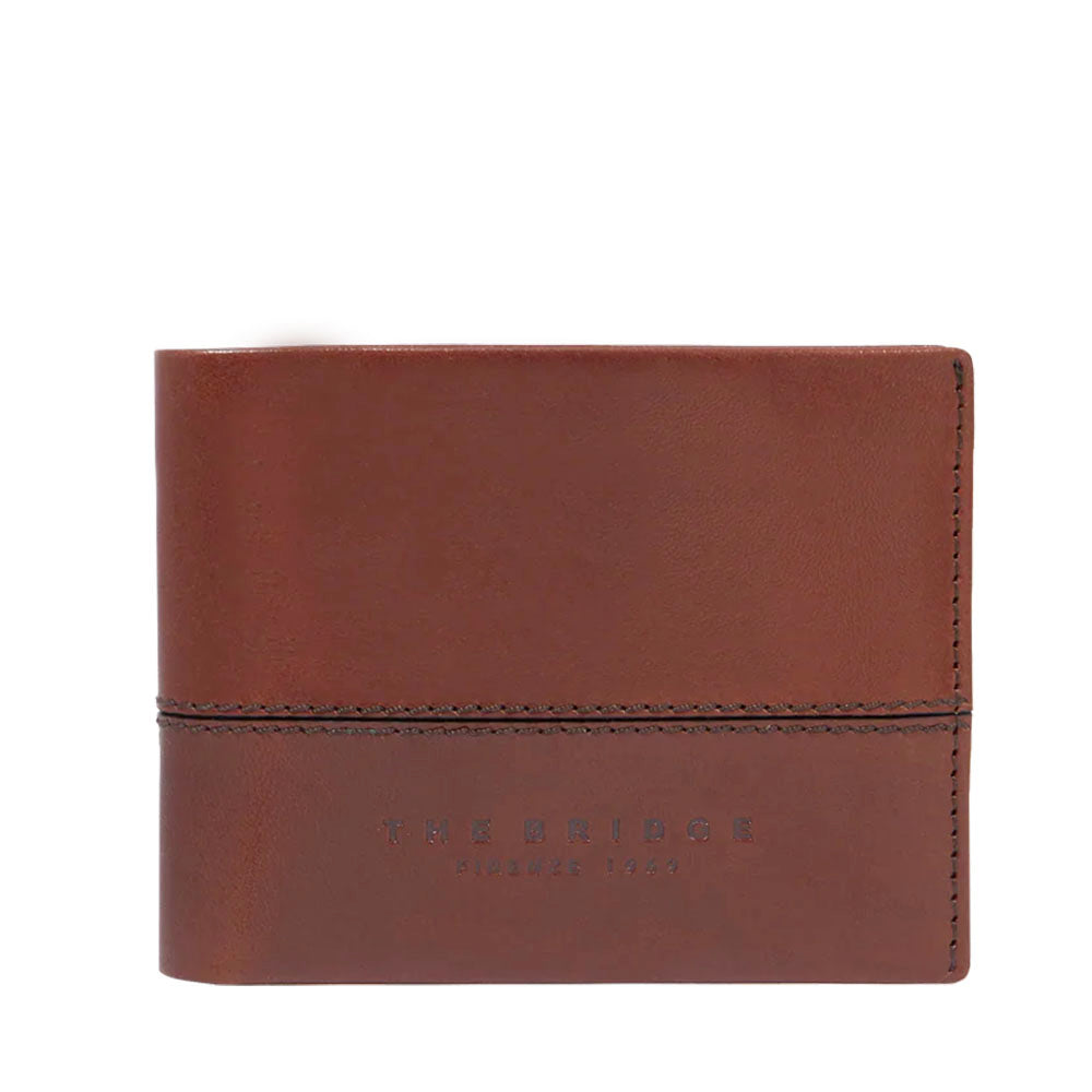 Portafoglio Uomo con Portamonete THE BRIDGE linea Damiano in Pelle Marrone