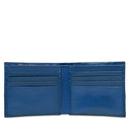 Portafoglio Uomo Piccolo Portacarte THE BRIDGE linea Damiano in Pelle Blu Oltreoceano