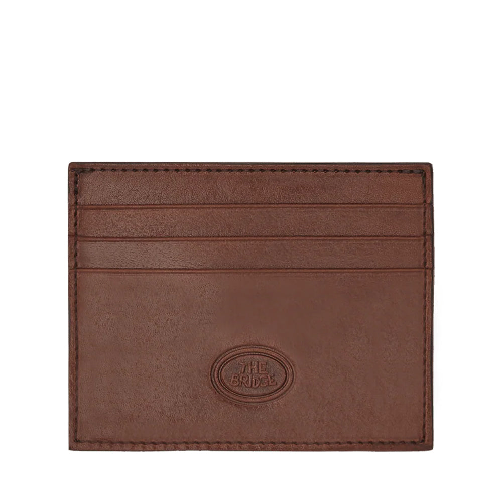 Porta Carte e Tessere THE BRIDGE In Pelle Marrone linea Story Made in Italy