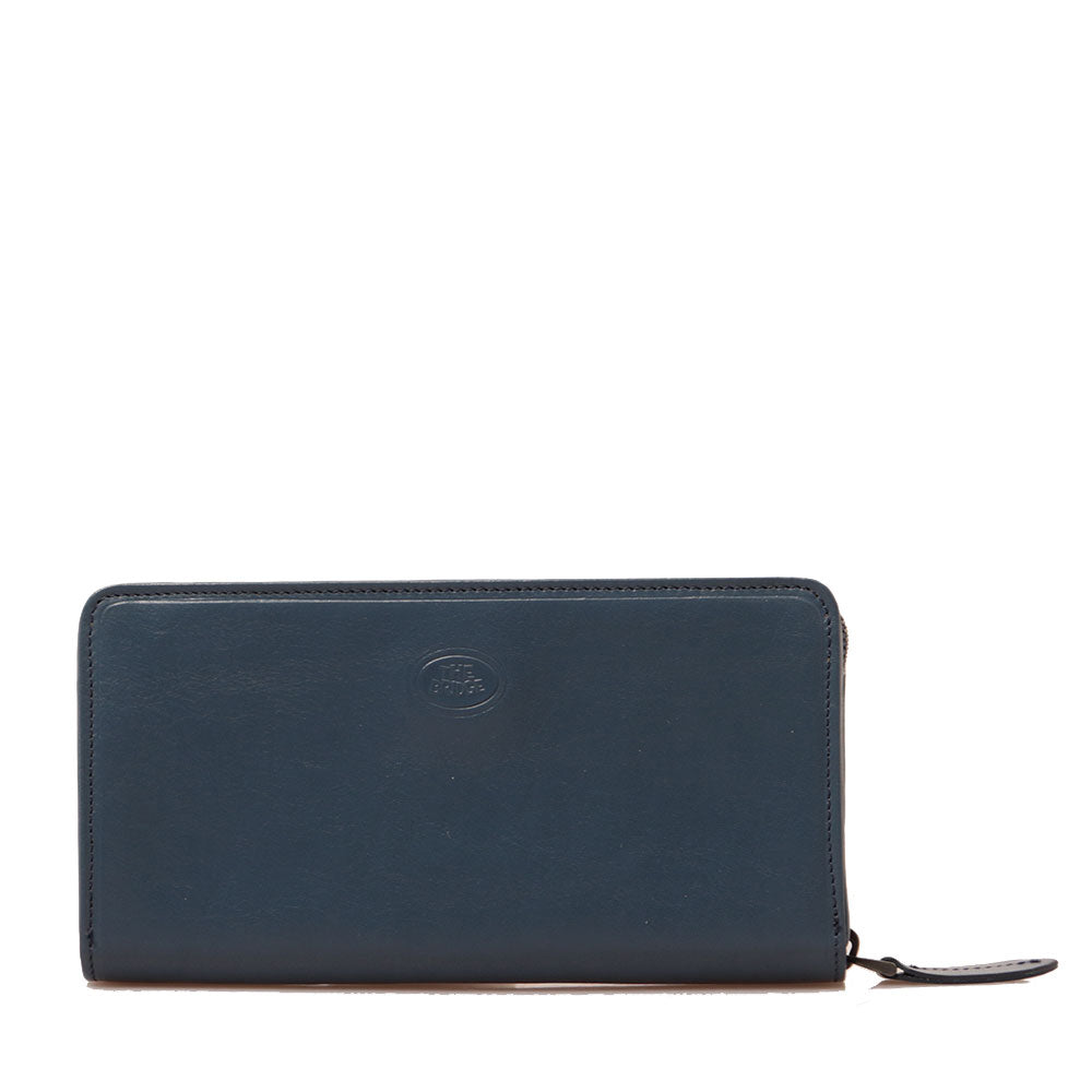 Portafoglio Donna Zip Around Grande THE BRIDGE linea Story in Pelle Blu Pioggia Avio