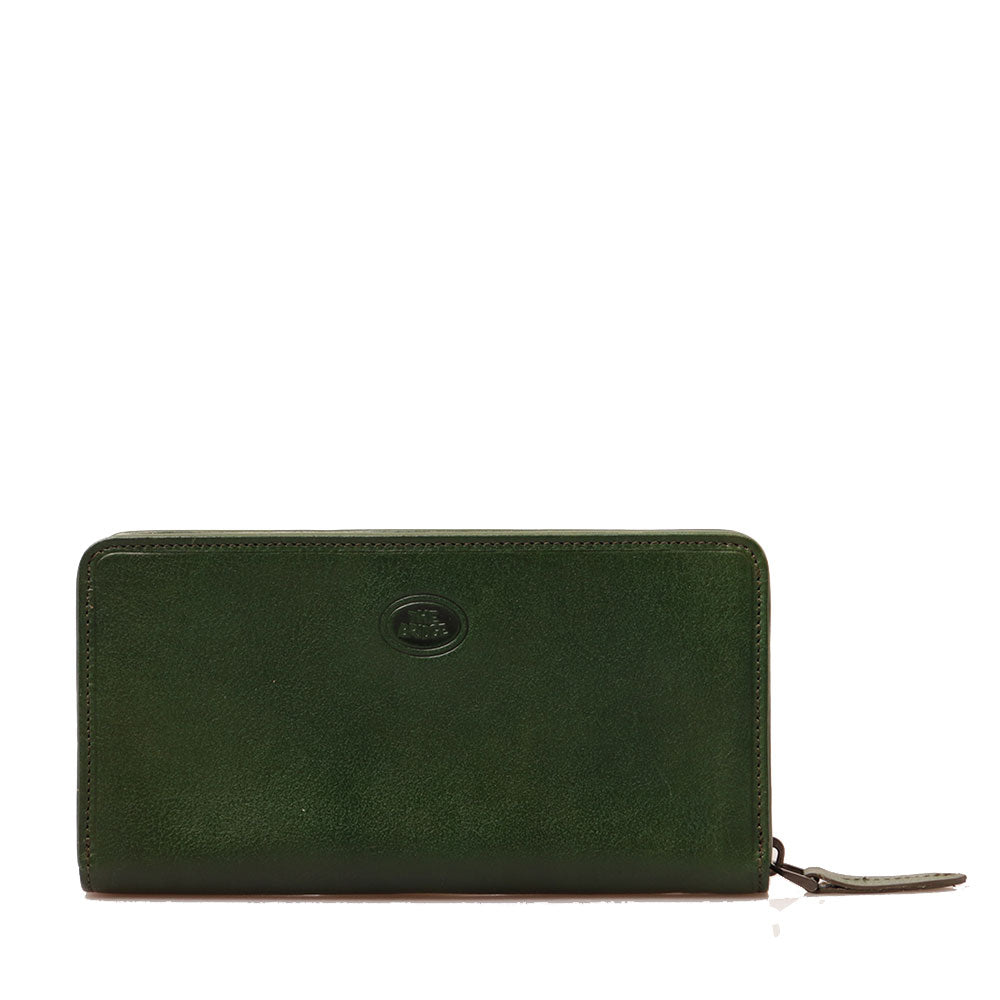 Portafoglio Donna Zip Around THE BRIDGE linea Story in Pelle Verde Bosco