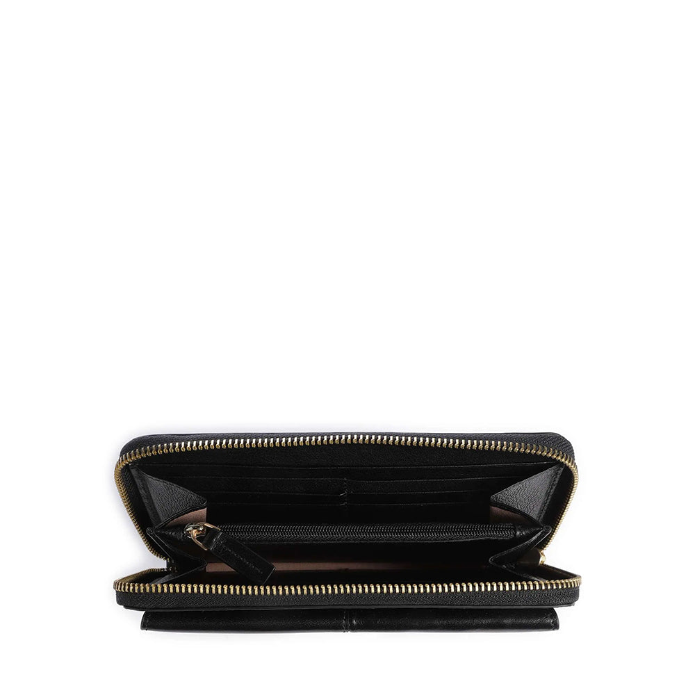 Portafoglio Donna Zip Around THE BRIDGE linea Elisabetta in Pelle Nera