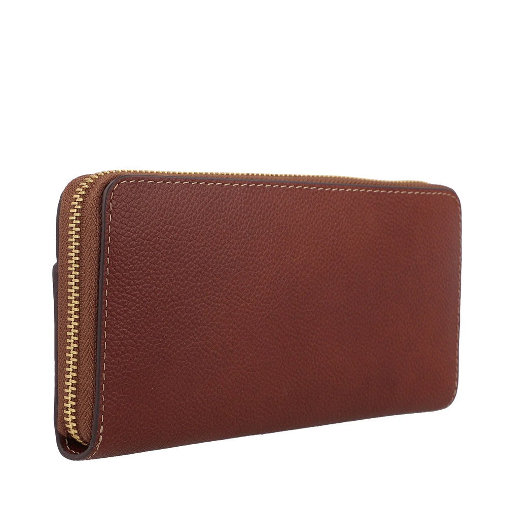 Portafoglio Donna Zip Around THE BRIDGE linea Gemma in Pelle Marrone