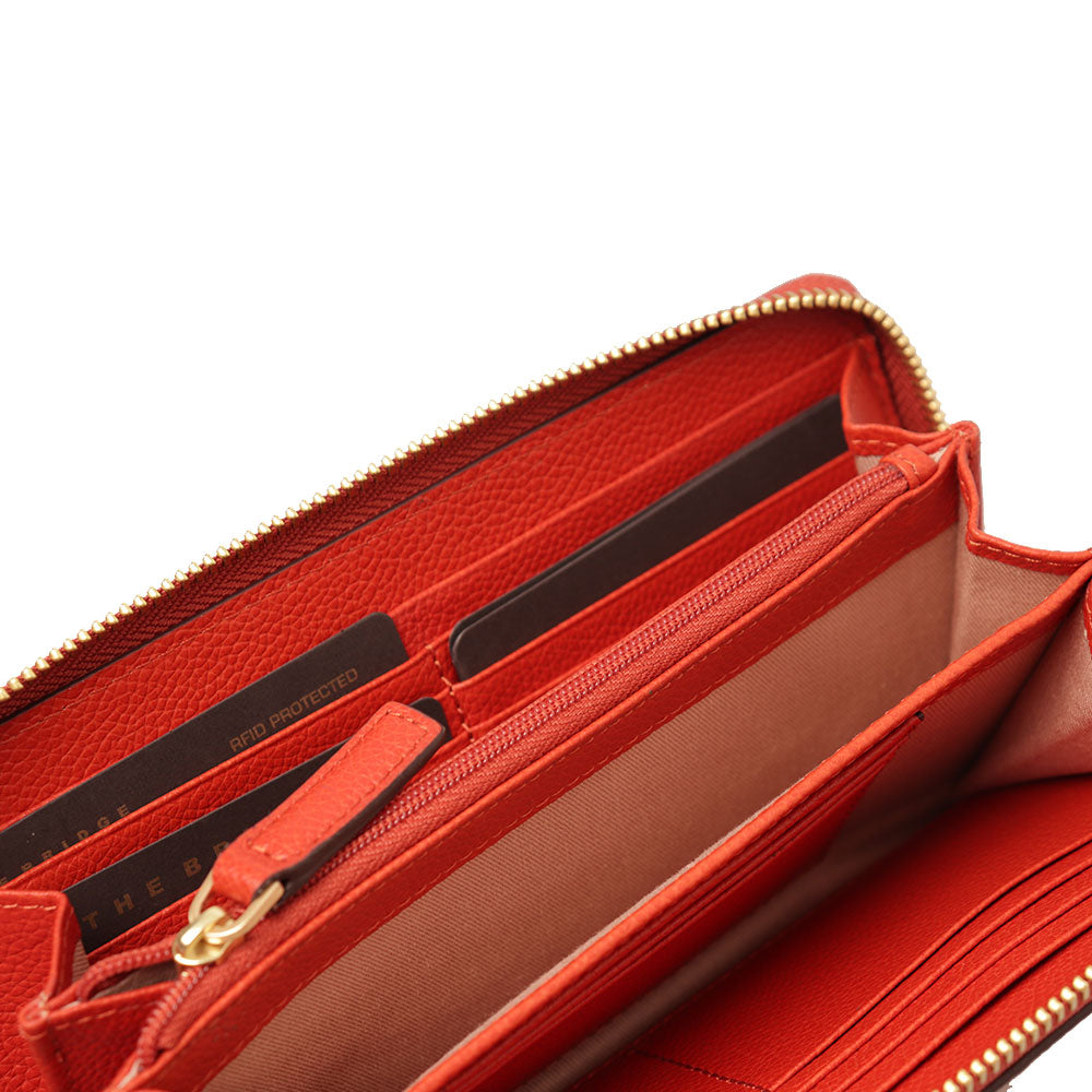 THE BRIDGE Gemma Linie
Damen-Geldbörse mit Rundum-Reißverschluss aus Leder in der Farbe Orange