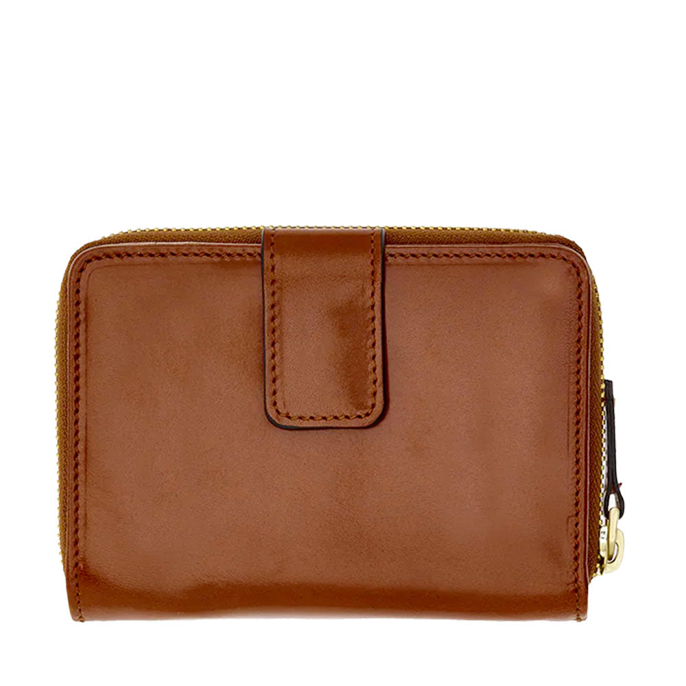 Portafoglio Donna Piccolo Zip Around THE BRIDGE linea Lucrezia in Pelle Marrone