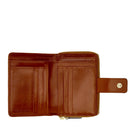 Portafoglio Donna Piccolo Zip Around THE BRIDGE linea Lucrezia in Pelle Marrone