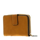 Portafoglio Donna Piccolo Zip Around THE BRIDGE linea Lucrezia in Pelle Giallo Miele
