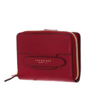 Portafoglio Donna Piccolo Zip Around THE BRIDGE linea Lucrezia in Pelle color Berry