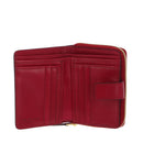 Portafoglio Donna Piccolo Zip Around THE BRIDGE linea Lucrezia in Pelle color Berry