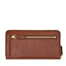 Portafoglio Donna Zip Around THE BRIDGE linea Lucrezia in Pelle Marrone